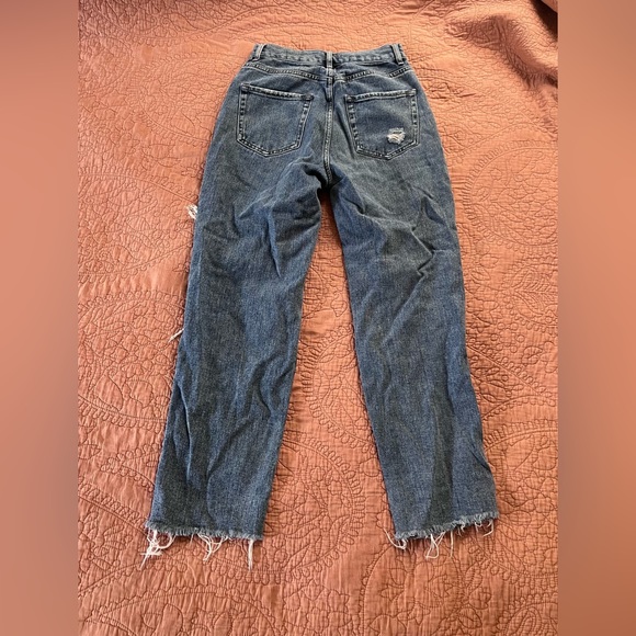 PacSun High Rise Straight Leg Distressed Ripped Jeans - Picture 2 of 2